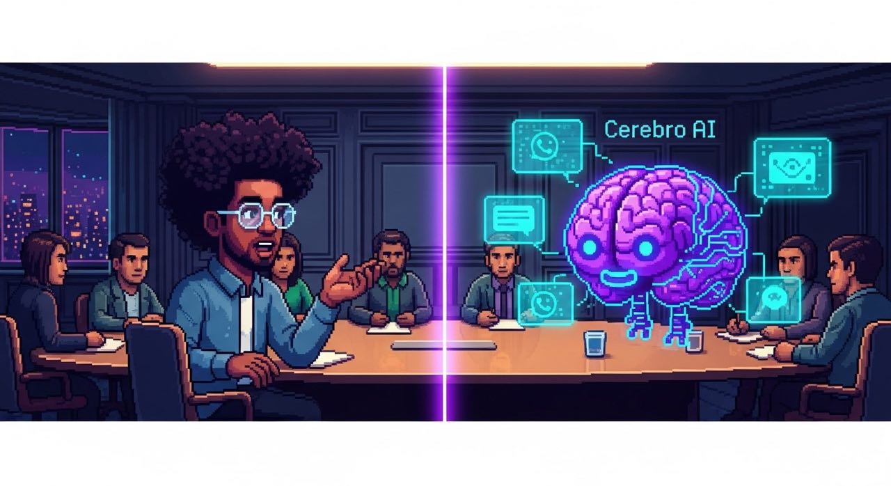 Cerebro AI presentando ante una junta directiva